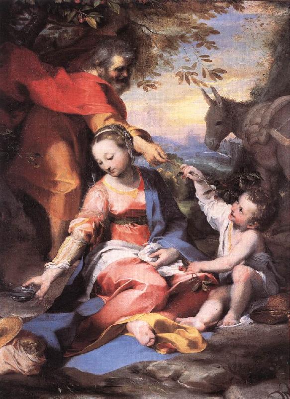 BAROCCI, Federico Fiori Rest on the Flight to Egypt sw Germany oil painting art